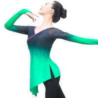 民族舞蹈服古典舞蹈服新疆少数民族舞蹈纱衣形体网纱练功服女上衣