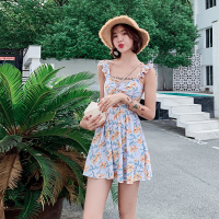 泳衣女保守遮肚显瘦2020年新款仙女范连体 裙式学生碎花度假泳装