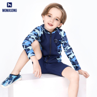 儿童泳衣男童童分体长袖游泳衣男孩学生泳裤套装