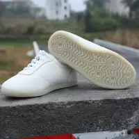 秋季真皮太极鞋软牛皮牛筋底男女运动太极拳练功鞋武术鞋子门球鞋