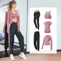 专业瑜伽服女夏天薄款健身房高端时尚紧身衣网红性感跑步运动套装