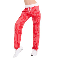 新款广场舞迷彩裤女长裤弹力跳操舞蹈裤运动健身直筒裤子