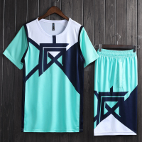 夏季宽松跑步训练短袖假两件球衣男运动健身恤透气有袖球衣套装