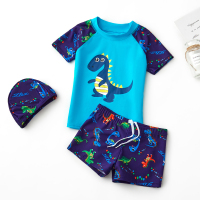 新款儿童泳衣男童童分体速干宝宝游泳衣卡通恐龙温泉泳装