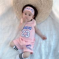 宝宝球衣套装小童女宝男宝纯棉詹姆斯婴儿篮球服女孩湖人夏季