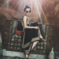 长裙沙滩裙海滩裙海边度假中长款度假裙吊带裙泳衣罩衫女