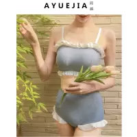 泳衣女性感仙女范遮肚显瘦韩国保守学生小胸聚拢分体式两件套
