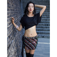 2020新款练功服套装女初学者东方舞蹈演出服上衣短裙套装