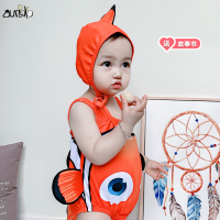 儿童泳衣女童韩国可爱卡通小丑鱼男童宝宝婴儿连体游泳衣小童小孩