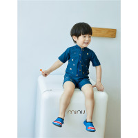 游泳衣儿童男童连体男宝宝儿童泳装男 童 婴儿泳衣0