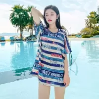 泳衣女分体2020新款潮泡温泉遮肚显瘦仙女范性感泳装三件套游泳衣