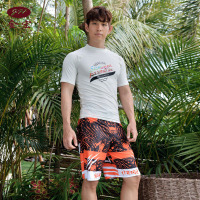 沙滩裤男宽松大码平角速干短裤海边沙滩度假防尴尬潮牌泳衣泳裤