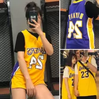 湖人球衣24号8号女风宽松外穿潮嘻哈街头运动背心篮球服男