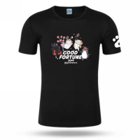 2019男女短袖高档羽毛球服速干恤运动文化衫衣服情侣 有童装 猫