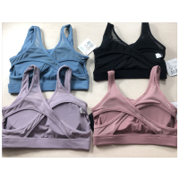 原厂新款运动文胸防震后背网纱拼接运动内衣瑜伽同内衣