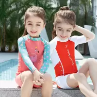 儿童泳衣裤女孩分体速干长袖女童公主可宝韩国小童童