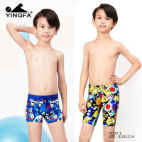 儿童游泳裤男童平角泳裤小男童童五分中裤中学生青年泳装