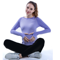 孕妇瑜伽服套装女托腹春秋孕期产后高弹紧身裤健身速干恤运动衣