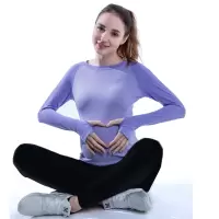 孕妇瑜伽服套装女托腹春秋孕期产后高弹紧身裤健身速干恤运动衣