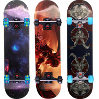 中级四轮滑板 初学者双翘滑板 公路刷街成人儿童青少步滑板车