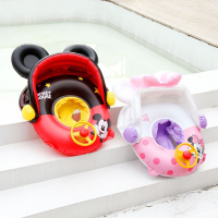 儿童泳圈坐圈防侧翻3岁2岁0-7岁带遮阳蓬宝宝游泳圈坐圈婴幼儿