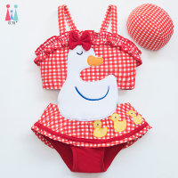 女童泳衣2020年新款小童洋气公主宝宝婴儿游泳衣可爱裙式连体