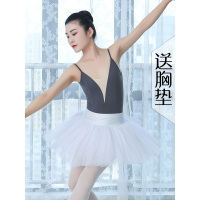 深拼色形体服女成人芭蕾舞蹈练功服体操连体服高跨吊带大背艺考