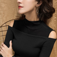 秋季新款拉丁舞服国标摩登交谊舞弹力长袖舞蹈练功服装女成人上衣