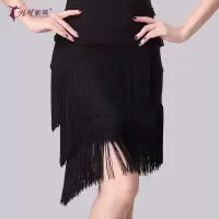 夏季拉丁舞裙半身裙流苏拉丁舞服装女成人新款舞蹈练功服舞裙