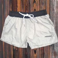 男低腰平角泳裤 休闲宽松运动短裤 海边度假泡温泉沙滩裤带内衬