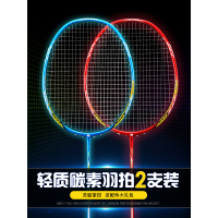 羽毛球拍2支单双拍碳素家庭学生训练轻质进攻型羽毛球拍