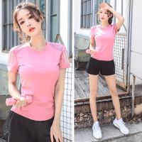 夏天薄款瑜伽服2020新款网红速干衣休闲专业跑步健身房运动套装女