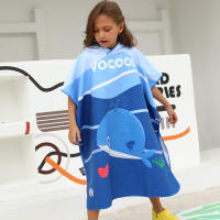 儿童浴巾斗篷带帽吸水速干游泳浴巾浴袍卡通女童男便携宝宝沙滩巾