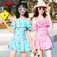 女童泳衣童儿童少女韩国连体小学生12-14岁女孩公主游泳装