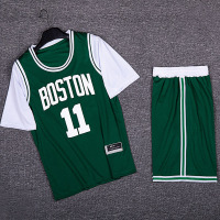 短袖套装假两件套篮球运动体恤男恤短裤涤纶训练服跑步健身宽松