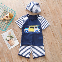 男童泳衣卡通汽车儿童泳装小孩泳裤宝宝1-3-5-7岁速干游泳衣