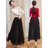 舞蹈服装练功服女套装成人领系带拉丁舞服芭蕾舞上衣教师服