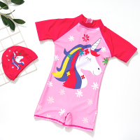 儿童泳衣女小公主女童连体中小童大童韩国可爱小女孩游泳衣