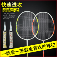 战甲羽毛球拍单双拍 初学者学校训练采购情侣拍套装2支装球拍