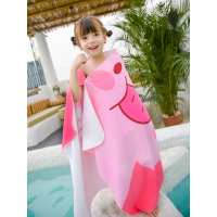 男女儿童海边沙滩速干浴袍游泳毛巾旅行吸水带帽浴巾披风斗篷