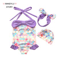 儿童泳衣女女童宝宝泳衣2-3岁泡温泉儿童泳衣女孩小公主韩国可爱