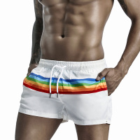 潮款轻薄三分运动短裤夏季沙滩裤泳裤男跑步健身裤男子训练