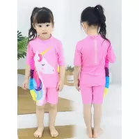 儿童泳衣女女童可宝1-2-3-4-6岁连体公主女孩泳装游泳衣