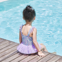 宝宝泳衣儿童连体女童婴幼儿公主裙式韩国小童纱裙可爱泳装