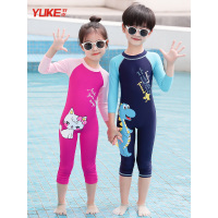 儿童泳衣男女童2020年新款连体宝宝长短袖游泳衣小童可爱泳衣