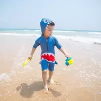 儿童连体男童泳衣小童长袖婴儿小孩温泉小童宝宝游泳衣A7