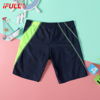 儿童泳裤男童童7-10岁五分平角裤青少年学生速干泳装M1