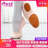 舞蹈鞋女软底成人练功鞋教师形体跳舞鞋大平底民族肚皮舞芭蕾舞鞋Z7