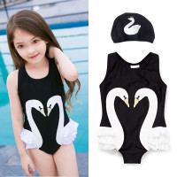 儿童泳衣网红宝宝 女童连体泳装粉火烈鸟幼小中童游泳套装E9