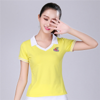 杨丽萍运动服装女新款套装春夏短袖健身操鬼步舞演出跳舞衣M9|黄色上衣 M